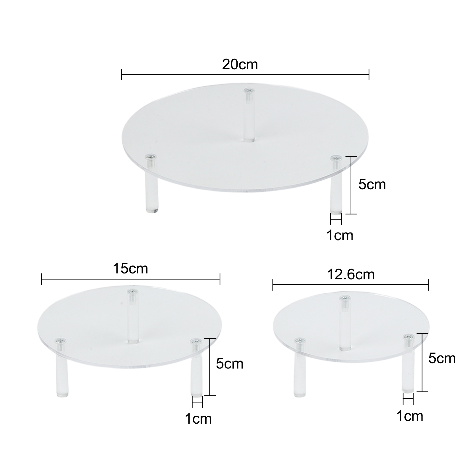 Display Risers Set - Clear Acrylic Display Risers Set of