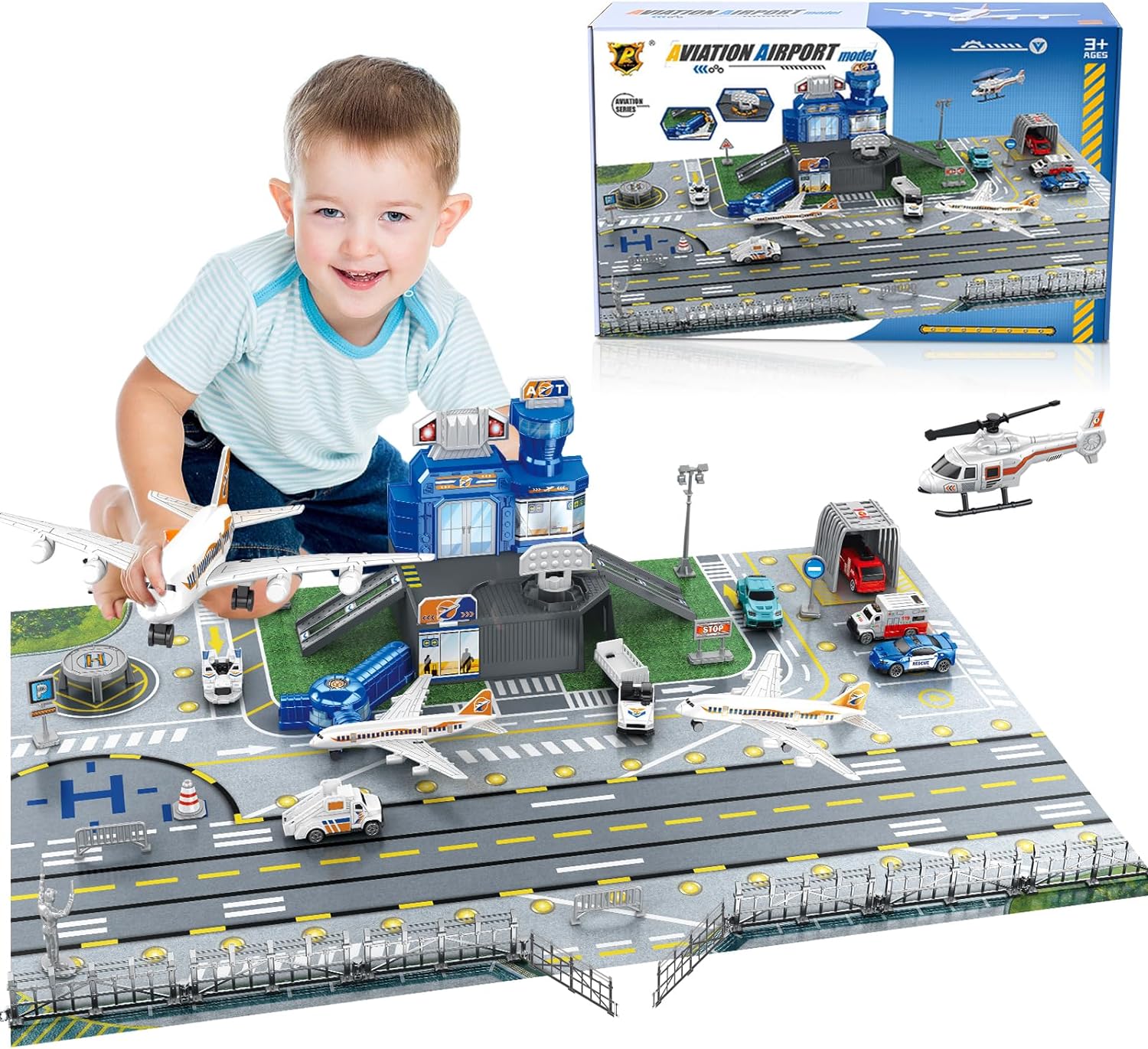 Children's Airport Scene Toy S - Model Airplane Plastic review and price
