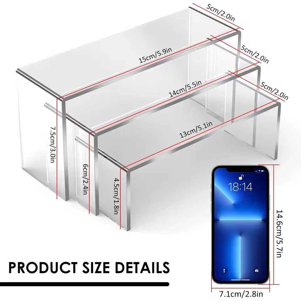 3/6/9/12Pc Clear Acrylic Displ - Display Risers Set review and price