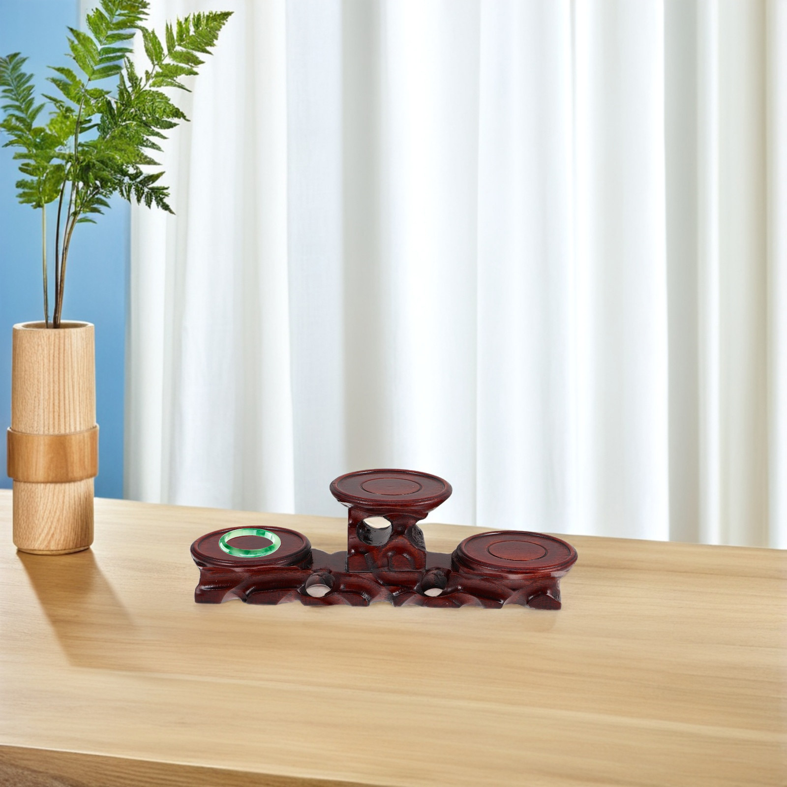 Premium Solid Wood Round Pedes - Display Risers Set review and price