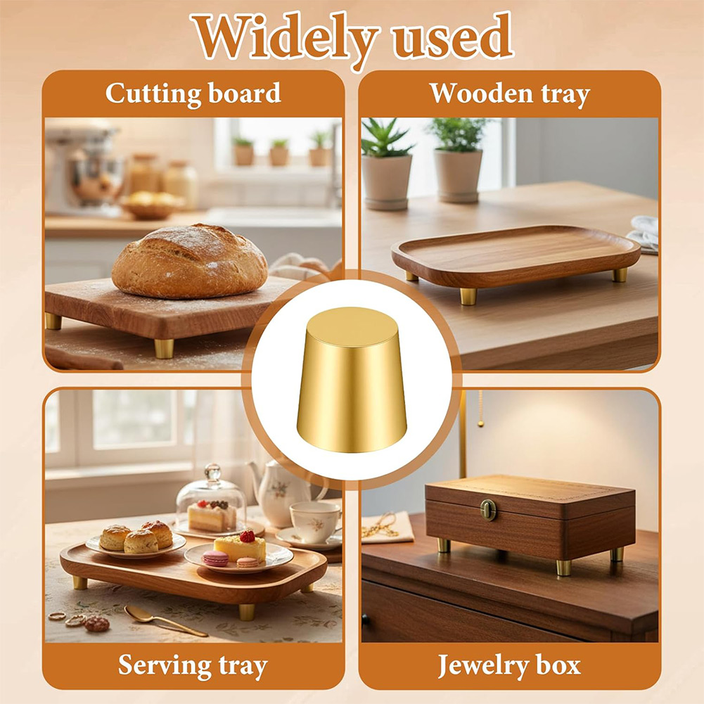4pcs Brass Cutting Board Feet  - Display Risers Set review and price