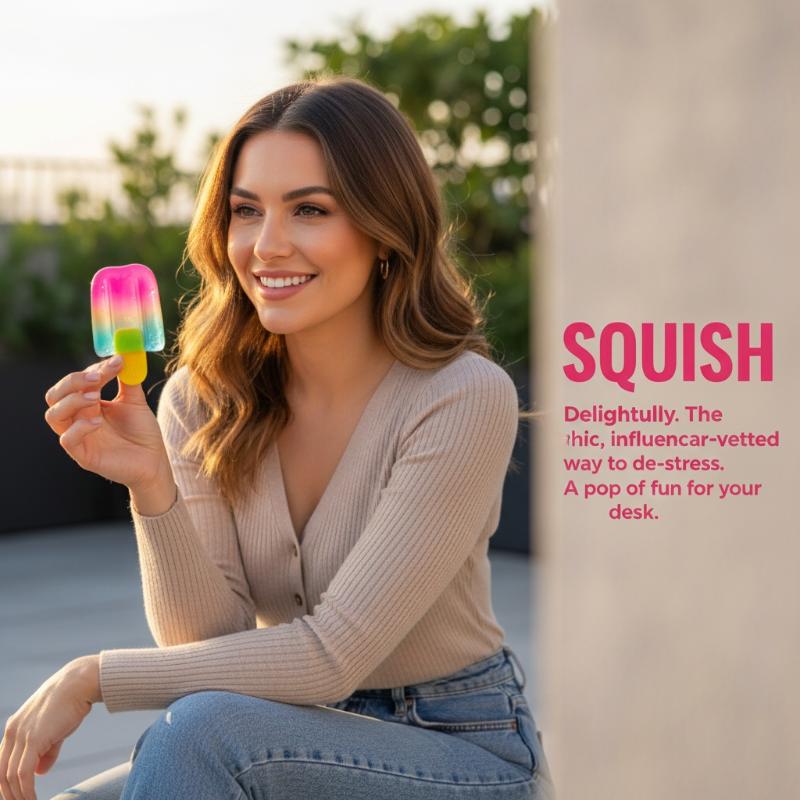 Sensory Squishy Ice Cream Cube - Fidget Cube Original review and price