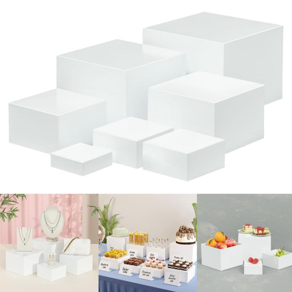 7 Pieces Acrylic Cube Display  - Display Risers Set review and price